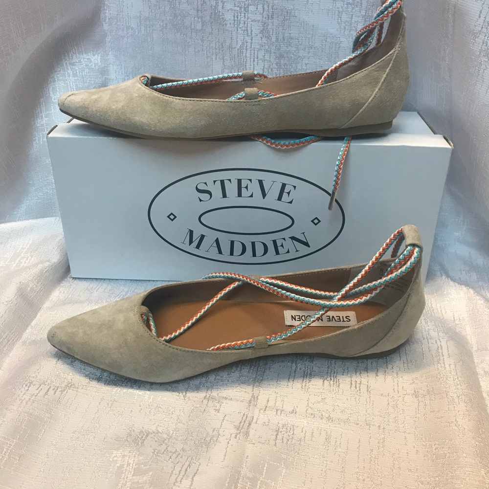 Make an offer Steven Madden suede flats SZ 8.5 - Picture 6 of 6